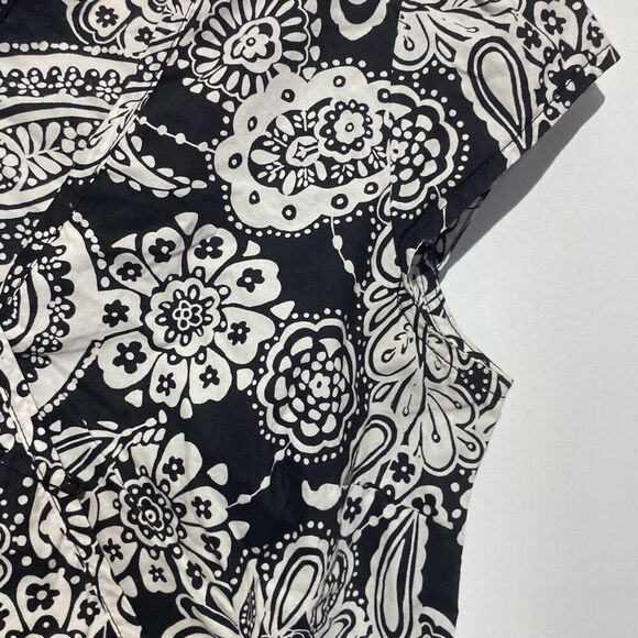 Tommy Hilfiger Women's Black White Paisley Cap Sleeve Sheath Dress Size Small - Picture 6 of 10
